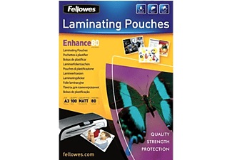 Fellowes, Fellowes Laminating Pouches A3 100Pcs - Laminating Pouches (Weiss), Fellowes Laminierfolie A3, 80 µm, 100 Stück, Matt