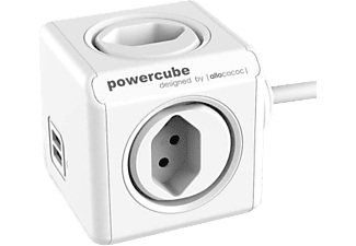 ALLOCACOC, Allocacoc 7890Ws - Stockdosenwürfel (weiss), Allocacoc PowerCube Extended USB 1.5m Steckdosenleiste weiss