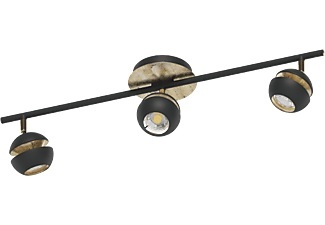 Eglo, Eglo Nocito 95484 - Deckenleuchte, LED-Deckenlampe Nocito 3-flammig in Schwarz-Gold
