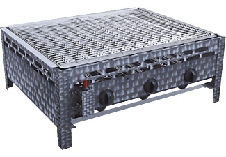 BBQ DRAGON, BBQ Dragon Dragon Gastrobräter - Gasgrill (Silber), BBQ Dragon Gastrobräter Grill Stahl verchromt