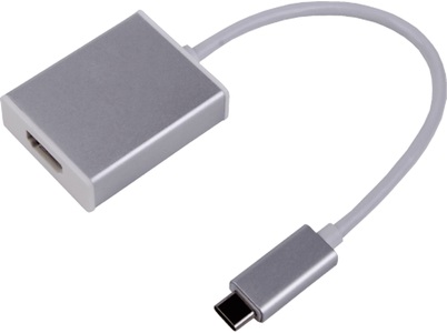 LMP, LMP Usb-C zu Hdmi 2 - Adapter mit Audio & Video (Silber), LMP Konverter USB-C - HDMI Silber