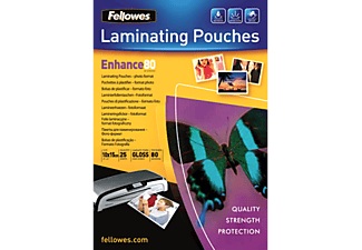 Fellowes, Fellowes 5440602 Laminating Pouches 10X15Cm 25Pcs -, FELLOWES Laminiertasche 10x15cm 5440602 glanz, 80my 25 Stk