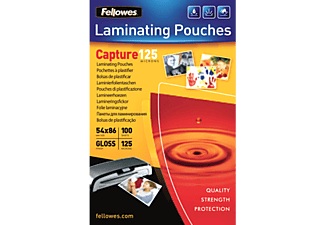 Fellowes, Fellowes 5306302 Laminating Pouches 54X86Mm -, FELLOWES Laminiertasche 54x86mm 5306302 glanz, 125my 100 Stk