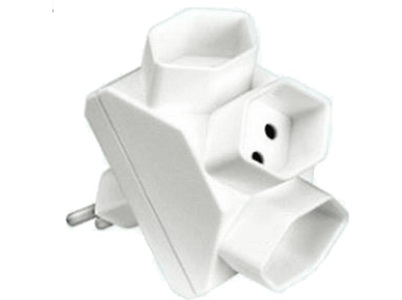 Schoenenberger, Schoenenberger S-Electro - Abzweigstecker (Weiss), S-ELECTRO Abzweigstecker 04.500.1WS weiss, 3xT13