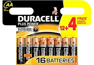 Duracell, Duracell Plus Power - AA, Duracell Plus Power Batterien 12+4 Pack AA