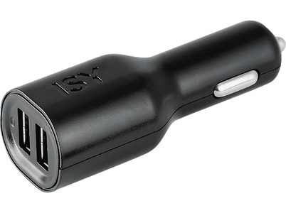 ISY, ISY Icc-5100 2-Port CAR Charger 2.4A - KFZ-Ladegerät (Schwarz), ISY Icc-5100 2-Port CAR Charger 2.4A - KFZ-Ladegerät (Schwarz)