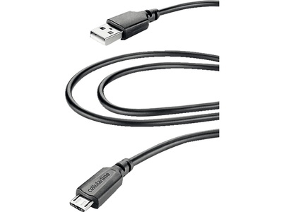 CELLULAR LINE, Cellular Line USB zu Micro-USB Datenkabel - cellularline USB zu Micro-USB Datenkabel (Schwarz), CELLULAR LINE USB zu Micro-USB Datenkabel - cellularline (Schwarz)