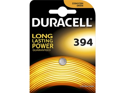 Duracell, Silberoxid Knopfzelle 394/ SR45 / SR936SW - 1 Stück, Duracell Knopfbatterie Specialty, 394, 1.5V, 394/380 B1