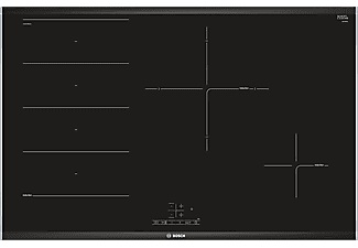 Bosch, Bosch Pxe875Bb1E - Kochfeld (Alu, gebürstet, Schwarz), Bosch Kochfeld PXE875BB1E