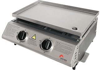 Ohmex, Ohmex Bbq-2020Ss - Gasgrill (Grau), OHMEX Plancha mit Gas OHM-BBQ-2020SS