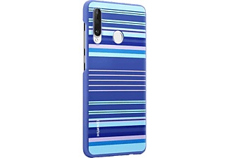 Huawei, Huawei P30 Lite Hardcase Hülle PU Case Stripped Blue (51993075), Huawei - P30 Lite - Polycarbonat Schutzhülle, Blau