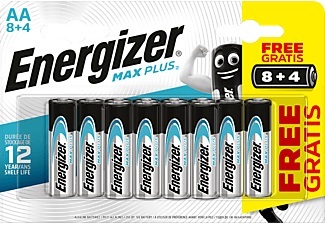 Energizer, Energizer E301324300 - Batterien, ENERGIZER MAX Plus AA 8+4 Bonus Pack - Batterie (Silber)