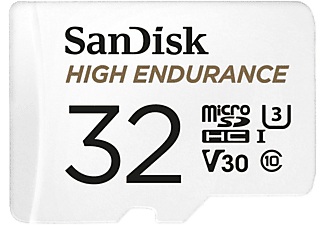 SanDisk, SanDisk High Endurance microSD-Karte mit SD-Adapter, 32 GB, Class 10, U3, V30, Sandisk, microSD Speicherkarten, SanDisk microSDHC High Endurance 32GB, Produkte & Wohnen