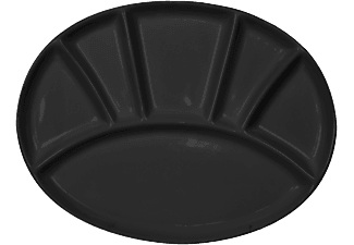 Nouvel, Nouvel 308149 OV - Teller (Schwarz), Fondueteller für Gemüse und Fleisch 30x22x2.5cm, oval, schw