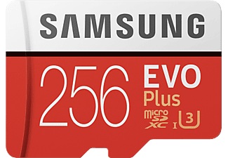 Samsung, Samsung 256GB EVO Plus Micro-SDXC TransFlash Speicherkarte UHS-I Class 10 U3 (MB-MC256GA/EU), Samsung Micro SDXC Evo+ Speicherkarte 256GB 100MB/s