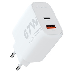 Xtorm, Xtorm GAN-Ladegerät XEC067 2-Port Weiss, Xtorm USB-Wandladegerät XEC067