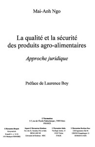 Harmattan, Qualite et la securite des produits agro, 