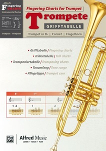 undefined, Grifftabelle Trompete / Fingering Charts for Trumpet, für Trompete in Bb, Kornett und Flügelhorn, Alfred's Fingering Charts Instrumental Series / Grifftabelle Trompete | Fingering Charts for Trumpet