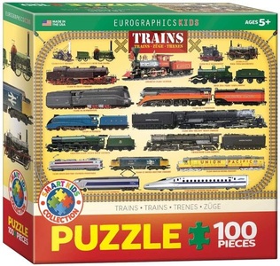 Eurographics, Eurographics Kids 6100-0090 - Trains, Züge, Lokomotiven, Puzzle,, Züge (Puzzle)