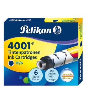 Pelikan, Pelikan Tintenpatronen 4001® 1 Set mit 6 bunt bedruckten Standard-Tintenpatronen Königsblau, Pelikan Tintenpatronen 4001® 6er Set mit bunt bedruckten Standard-Tintenpatronen Königsblau