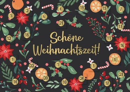arsEdition, Mini-Adventskalender zum Verschicken - Schöne Weihnachtszeit - WWS, Mini-Adventskalender mit Umschlag zum Verschicken - Schöne Weihnachtszeit - WWS