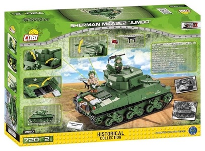 COBI 2550 - Sherman M4A3E2 Panzer WWII, 716 Bauteile, 2 Figuren