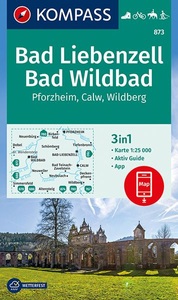 undefined, Kompass Karte Bad Liebenzell, Bad Wildbad, Kompass Verlag WK 873 Bad Liebenzell - Bad Wildbad