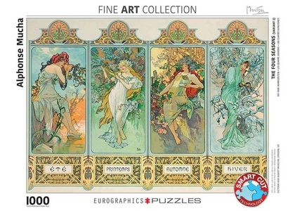 Eurographics, Eurographics 6000-0824 - Die vier Jahreszeiten von Alphonse Mucha, Puzzle, The Four Seasons (Variant 3) (Puzzle)