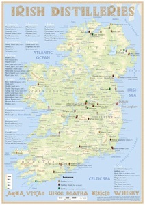 undefined, Whiskey Distilleries Ireland - Poster 42x60cm Standard Edition, Whiskey Distilleries Ireland - Poster 42x60cm Standard Edition