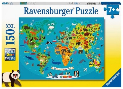 RAVENSBURGER SPIELEVERLAG, Tierische Weltkarte (Puzzle)