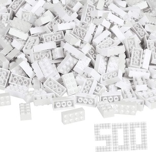 Simba Toys GmbH & Co., Simba 104118930 - Blox, 500 weiße 8er Bausteine, BLOX Bausteine 500 weisse 8er Steine lose