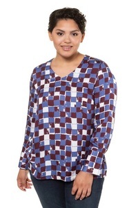 Ulla Popken, Große Größen Blusenshirt Damen (Größe 42 44, multicolor) | Ulla Popken Langarmblusen | Viskose, 