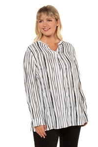 Ulla Popken, Große Größen Tunika Damen (Größe 54 56, weiß) | Ulla Popken Langarmtuniken | Viskose, 