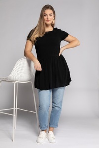 Ulla Popken, Grosse Grössen Shirt, Damen, 000000, Größe: 50/52, Viskose, Ulla Popken, 