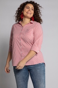Ulla Popken, Grosse Grössen Longbluse, Damen, rot, Größe: 46/48, Baumwolle/Polyester, Ulla Popken, 