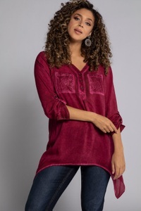 Ulla Popken, Grosse Grössen Tunika, Damen, rosa, Größe: 46/48, Baumwolle, Ulla Popken, 