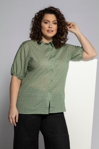 Ulla Popken, Grosse Grössen Hemdbluse, Damen, grün, Größe: 54/56, Baumwolle, Ulla Popken, 