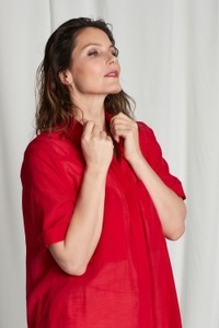 Ulla Popken, Grosse Grössen Long Bluse, Damen, FF0101, Größe: 54/56, Viskose/Baumwolle, Ulla Popken, 