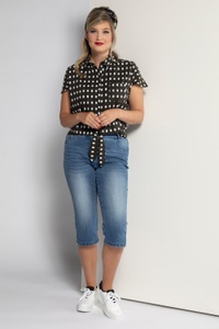 Ulla Popken, Grosse Grössen Bluse, Damen, grau, Größe: 50/52, Baumwolle/Synthetische Fasern, Ulla Popken, 
