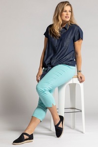 Ulla Popken, Grosse Grössen Hemdbluse, Damen, blau, Größe: 54/56, Synthetische Fasern, Ulla Popken, 