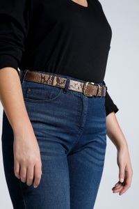 Ulla Popken, Grosse Grössen Leder-Gürtel, Damen, orange, Größe: 115, Leder, Ulla Popken, 