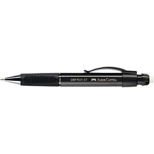 Faber-Castell, FABER-CASTELL Druckbleistift GRIP PLUS HB 130733 schwarz met., Radiere