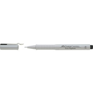 Faber-Castell, FABER-CASTELL Tintenschreiber ECCO 0,1mm 166199 Pigment, schwarz