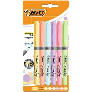 Bic, BIC Textmarker Pastel 992561 6 Farben ass.