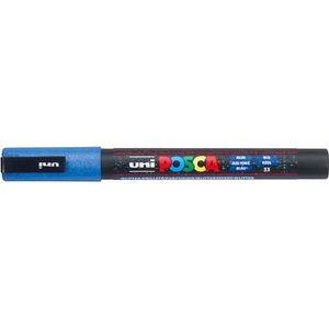 uni-ball, UNI-BALL Posca Marker 0.9-1.3mm PC-3ML BLUE glitzer blau