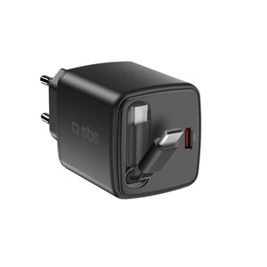 undefined, 45-W-USB-C-Ladegerät mit integriertem einziehbarem Kabel und GaN-Technologie | SBS