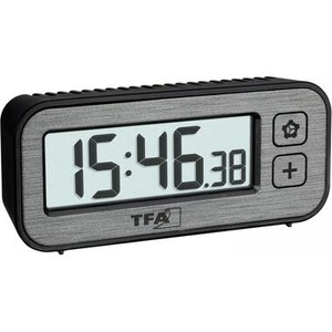 TFA Dostmann 60.2039.10 Quartz Alarm clock Grey Alarm times 1