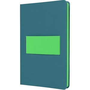 Sigel, Sigel LS204 Notizbuch Linescape Hardcover DIN A5 kariert Mittelblau, Neongrün Anzahl der Blätter: 88