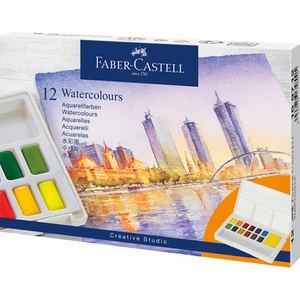 Faber-Castell, Faber-Castell Aquarellfarbe 12er Etui, Mehrfarbig