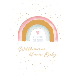 ABC, ABC Gl&uuml;ckwunschkarte Baby B6 52654 Regenbogen